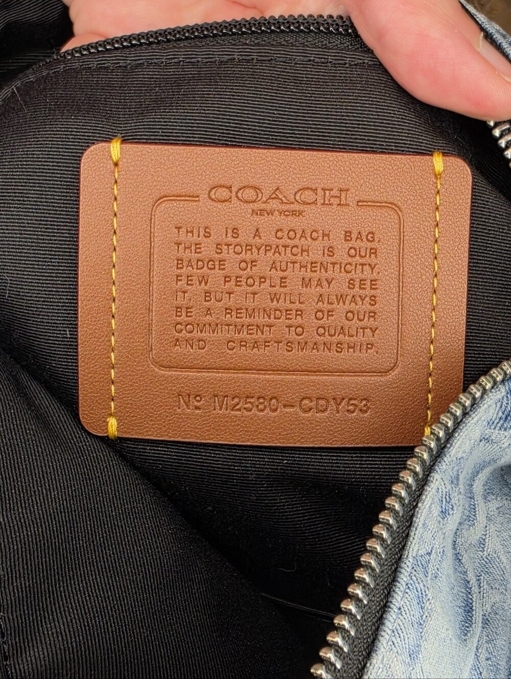COACH FINN DENIM CROSSBODY CDY53 - Picture 11 of 13